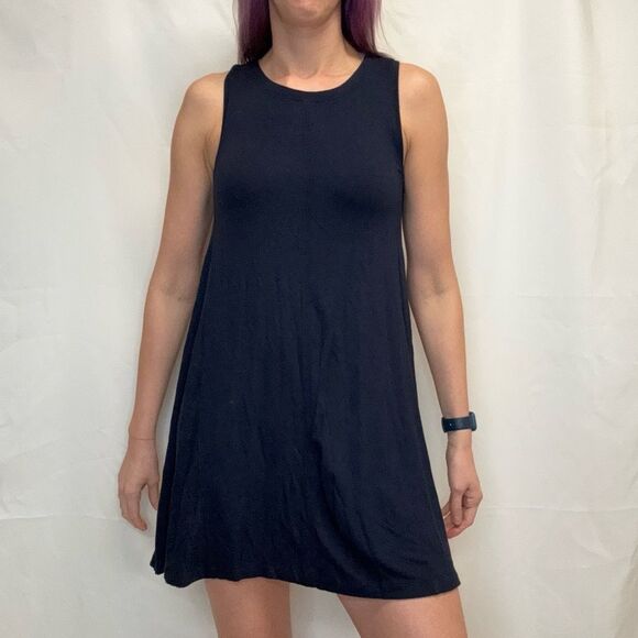 Lou & Grey for LOFT Women's Short Mini Shift Dress XS Extra Small Dark Navy Blue - Picture 1 of 11